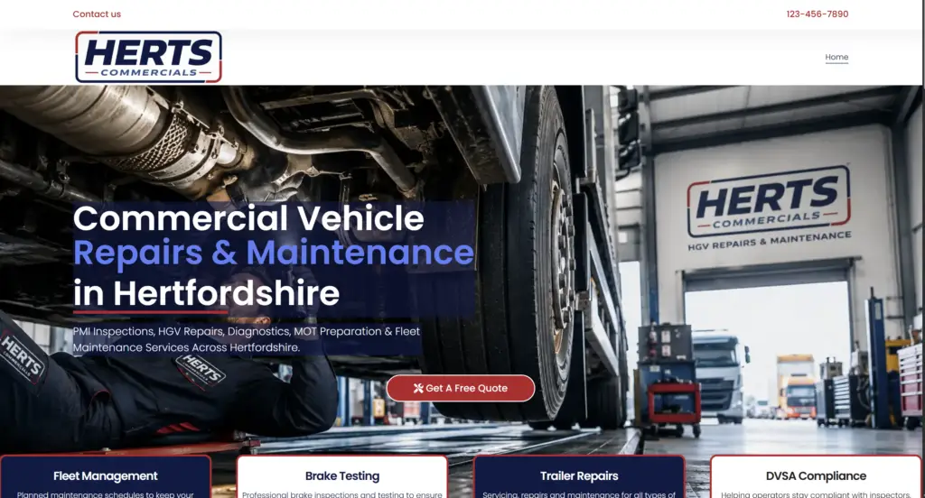 herts commercials website & seo